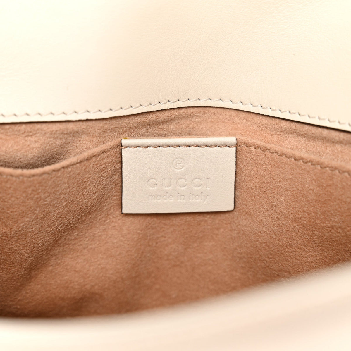 Calfskin Matelasse Mini GG Marmont Shoulder Bag White