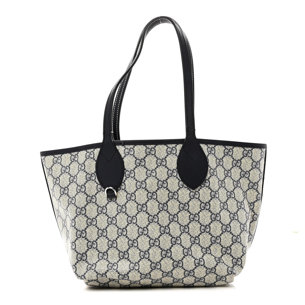 GG Supreme Monogram Denim Small Totissima Reversible Tote Beige Blue