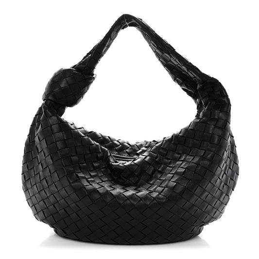 Nappa Intrecciato Small Jodie Hobo Black