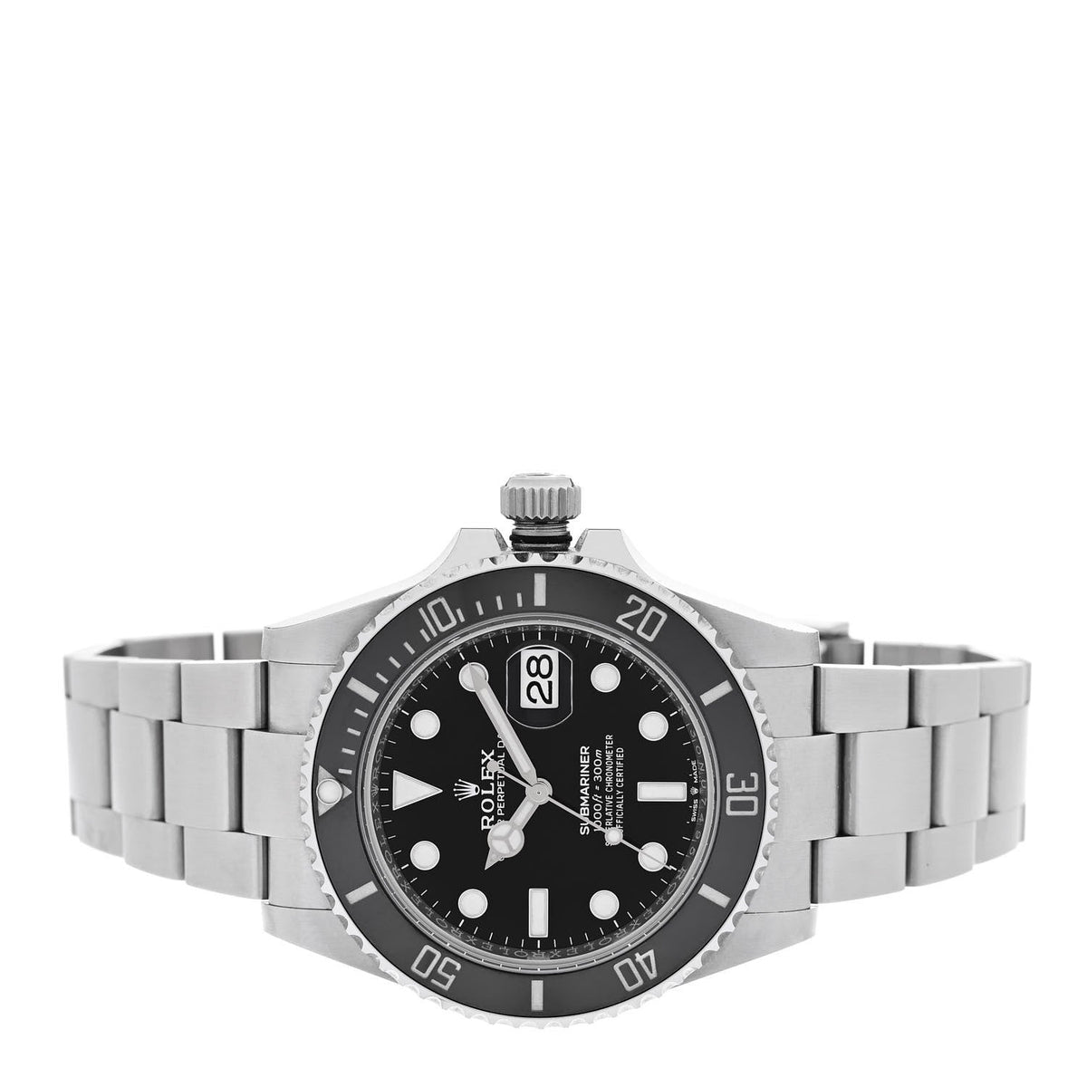 Stainless Steel 41mm Oyster Perpetual Submariner Date Watch Black 126610LN
