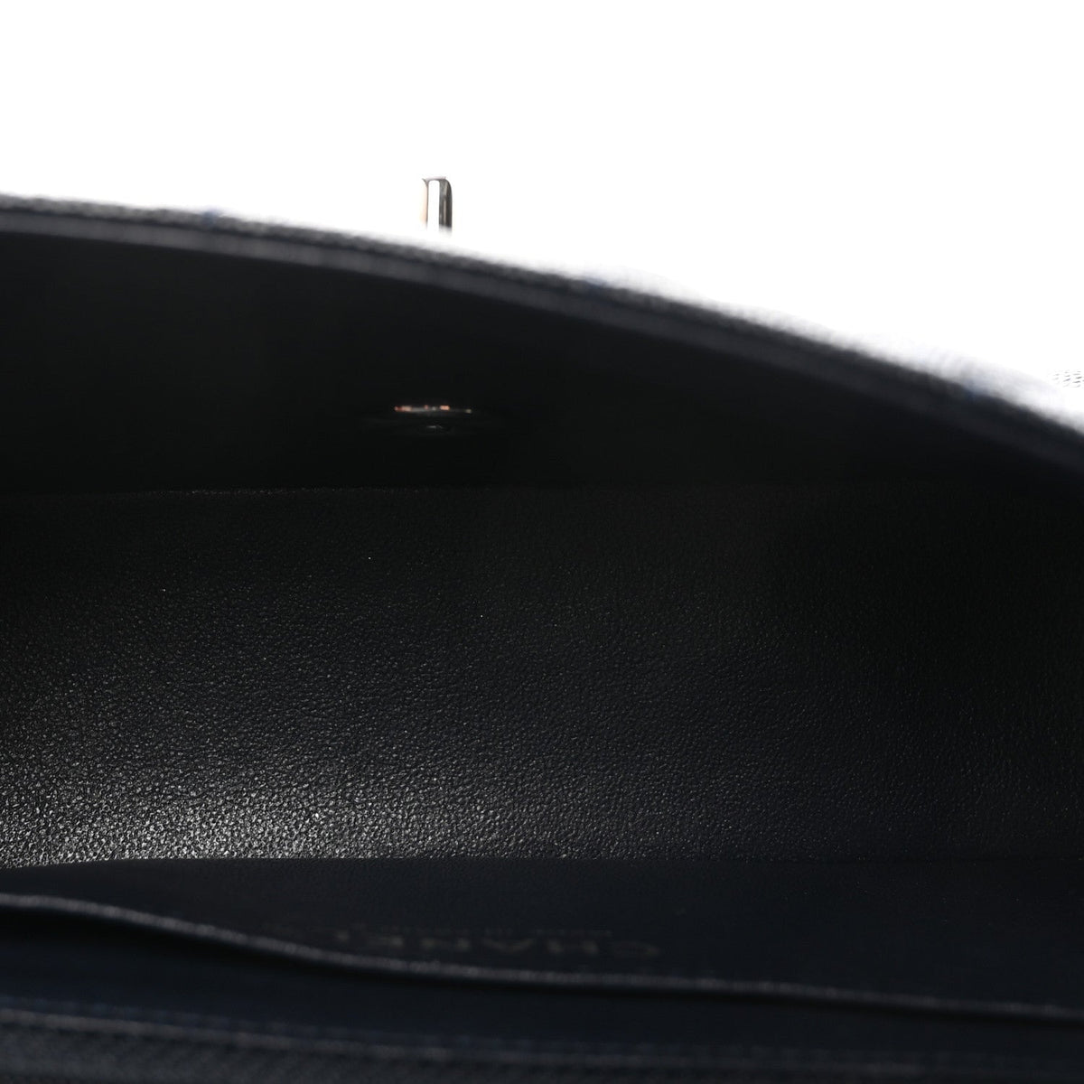Caviar Quilted Mini Rectangular Flap Navy