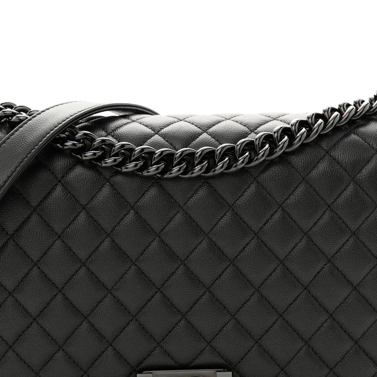 Caviar Quilted New Medium Boy Flap So Black