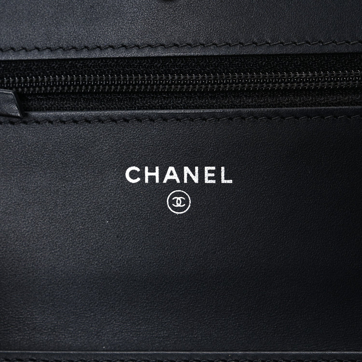 Aged Calfskin Quilted Lucky Charms 2.55 Reissue Wallet On Chain WOC Black