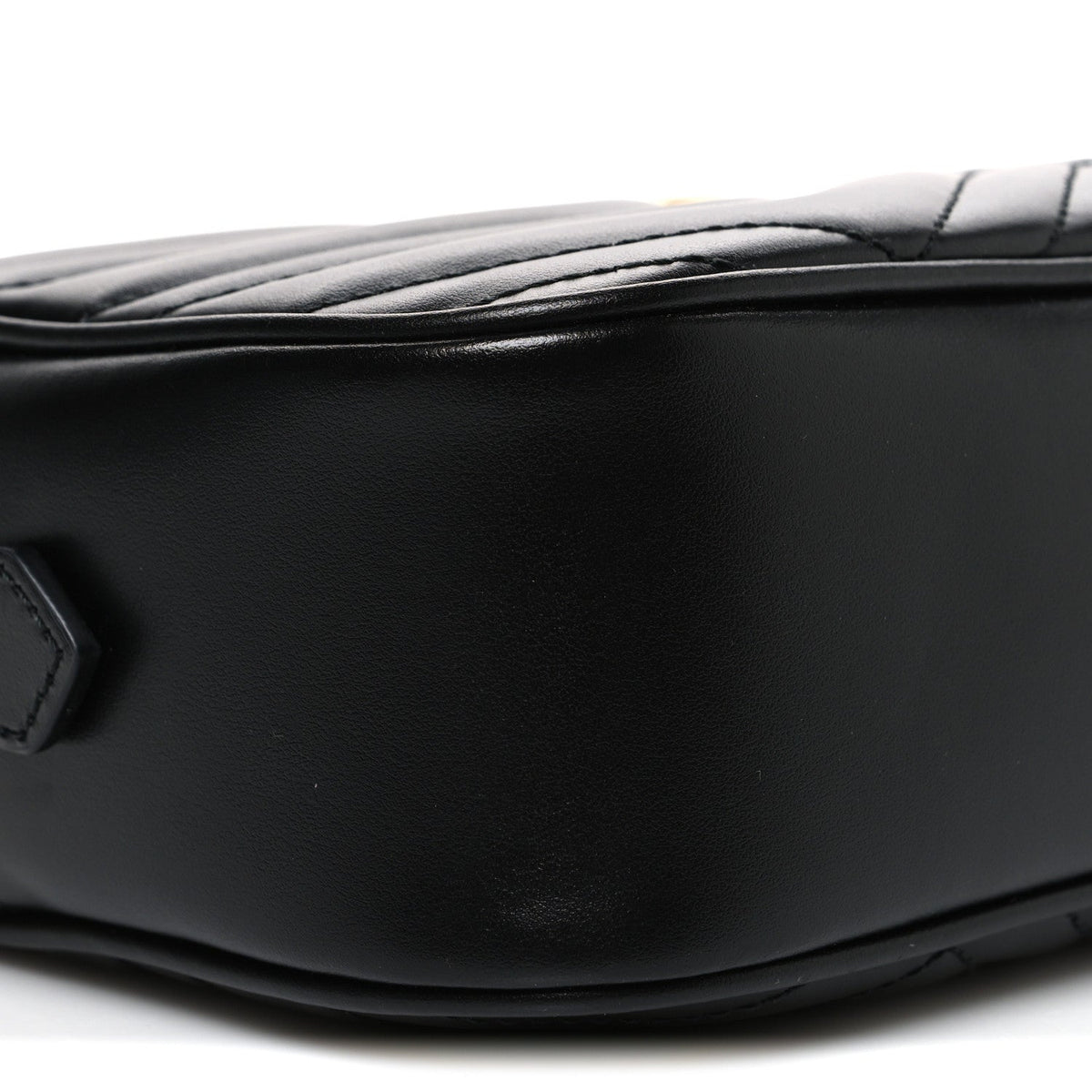 Calfskin Matelasse Small GG Marmont Chain Shoulder Bag Black
