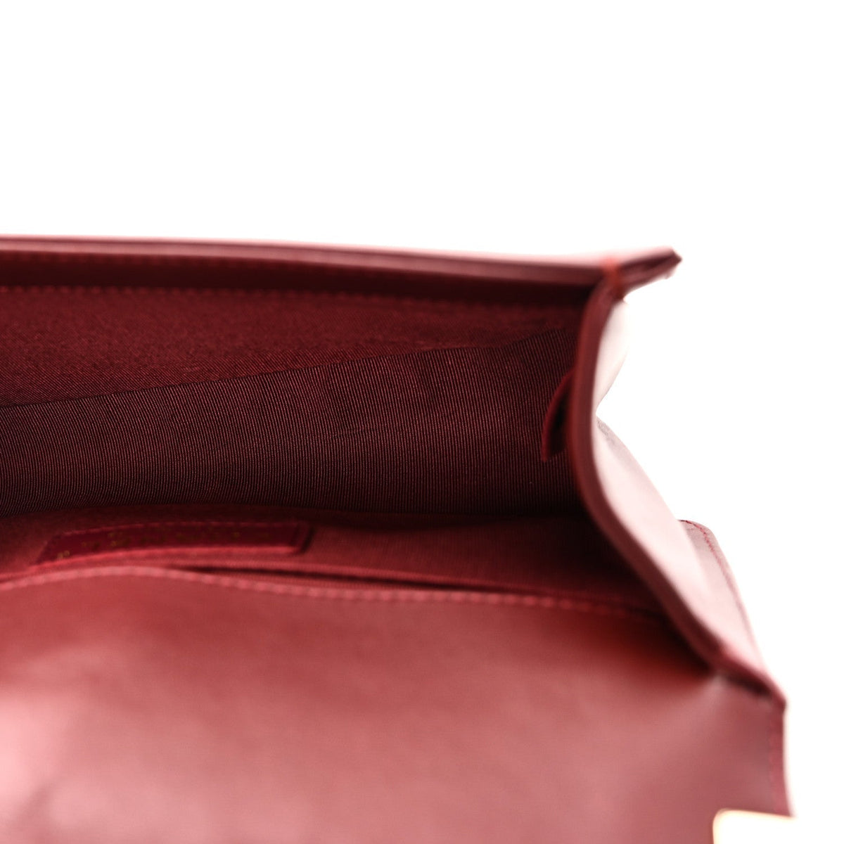 Lambskin Quilted Small Boy Flap Dark Red