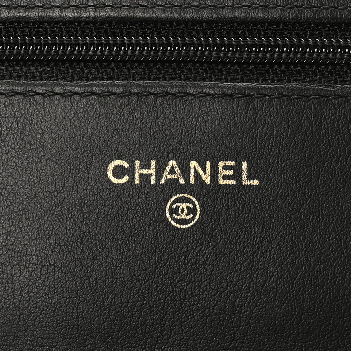 Aged Calfskin Lucky Charms 2.55 Reissue Wallet on Chain WOC Black
