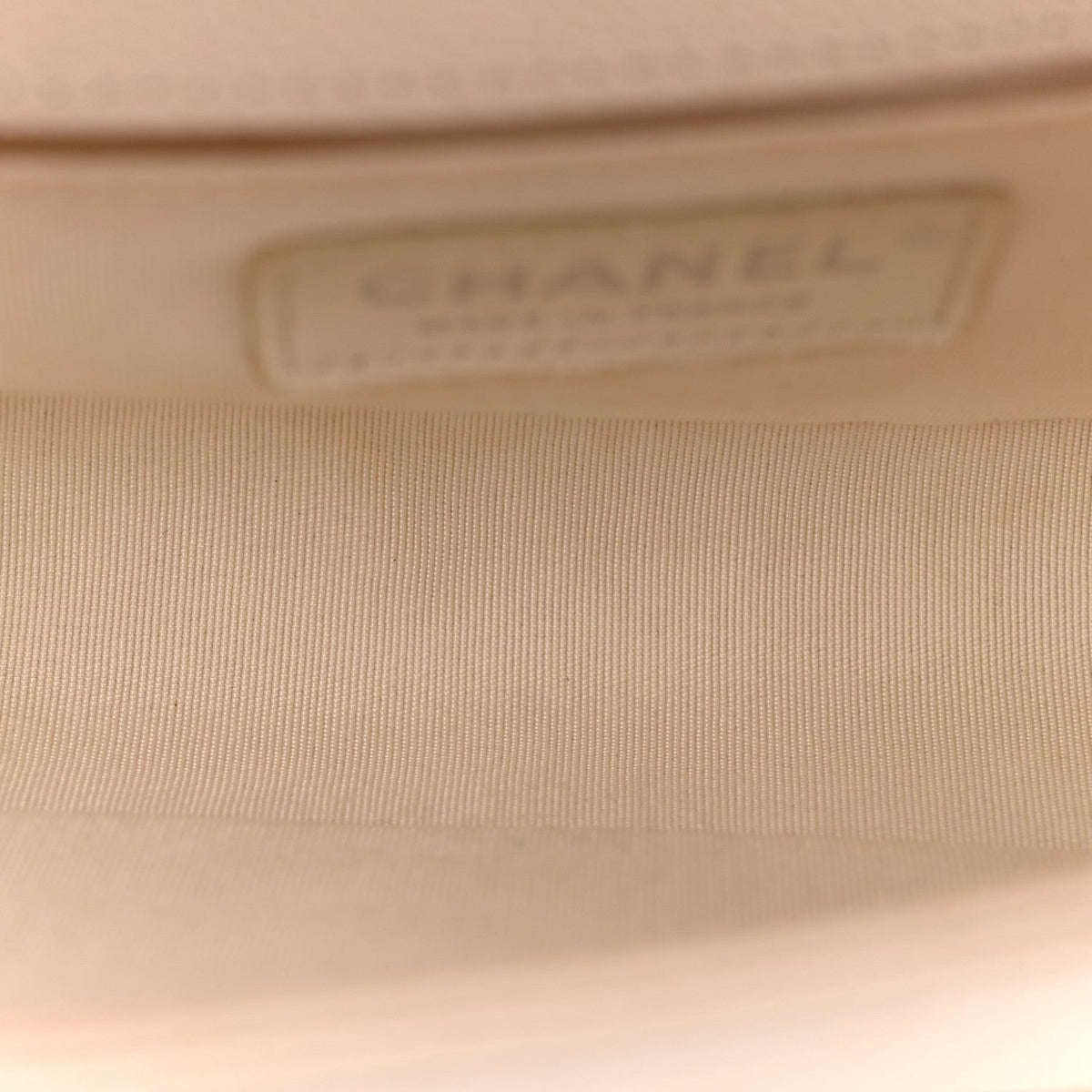 Caviar Quilted Small Boy Flap White