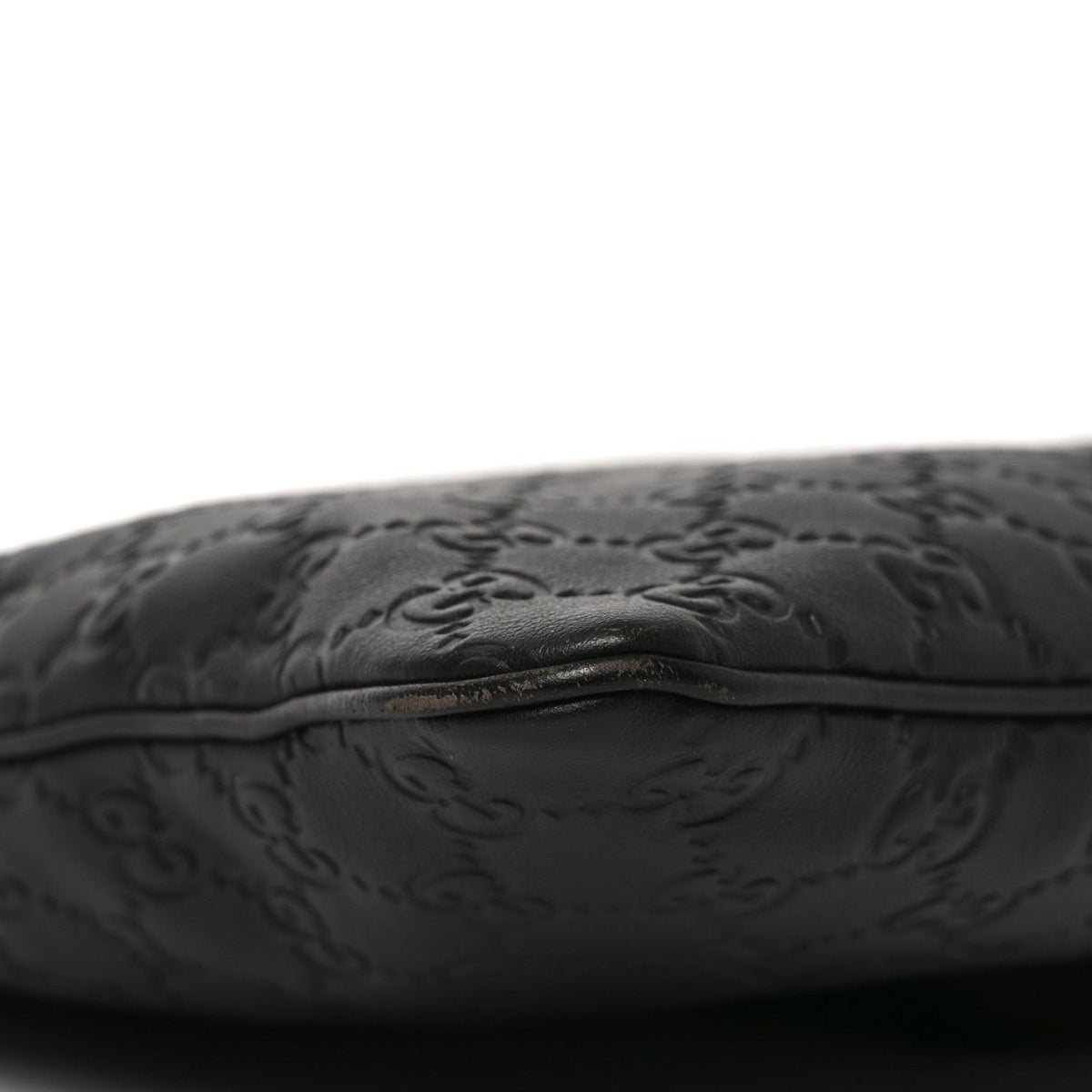 Guccissima Medium Flat Messenger Bag Black
