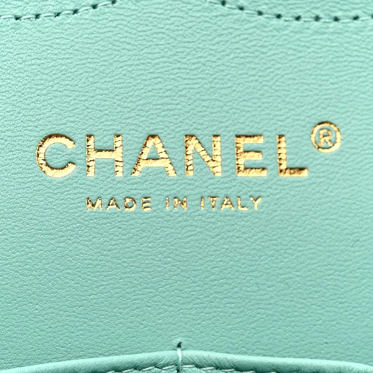 Caviar Quilted Jumbo Double Flap Light Green