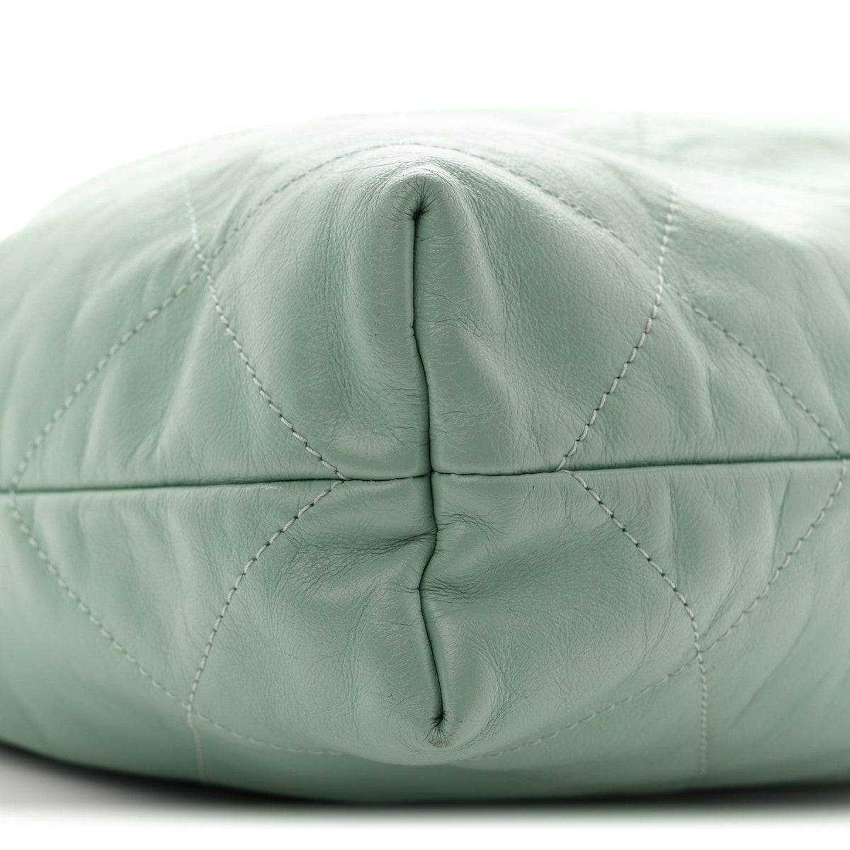 Shiny Calfskin Quilted Small Chanel 22 Light Green