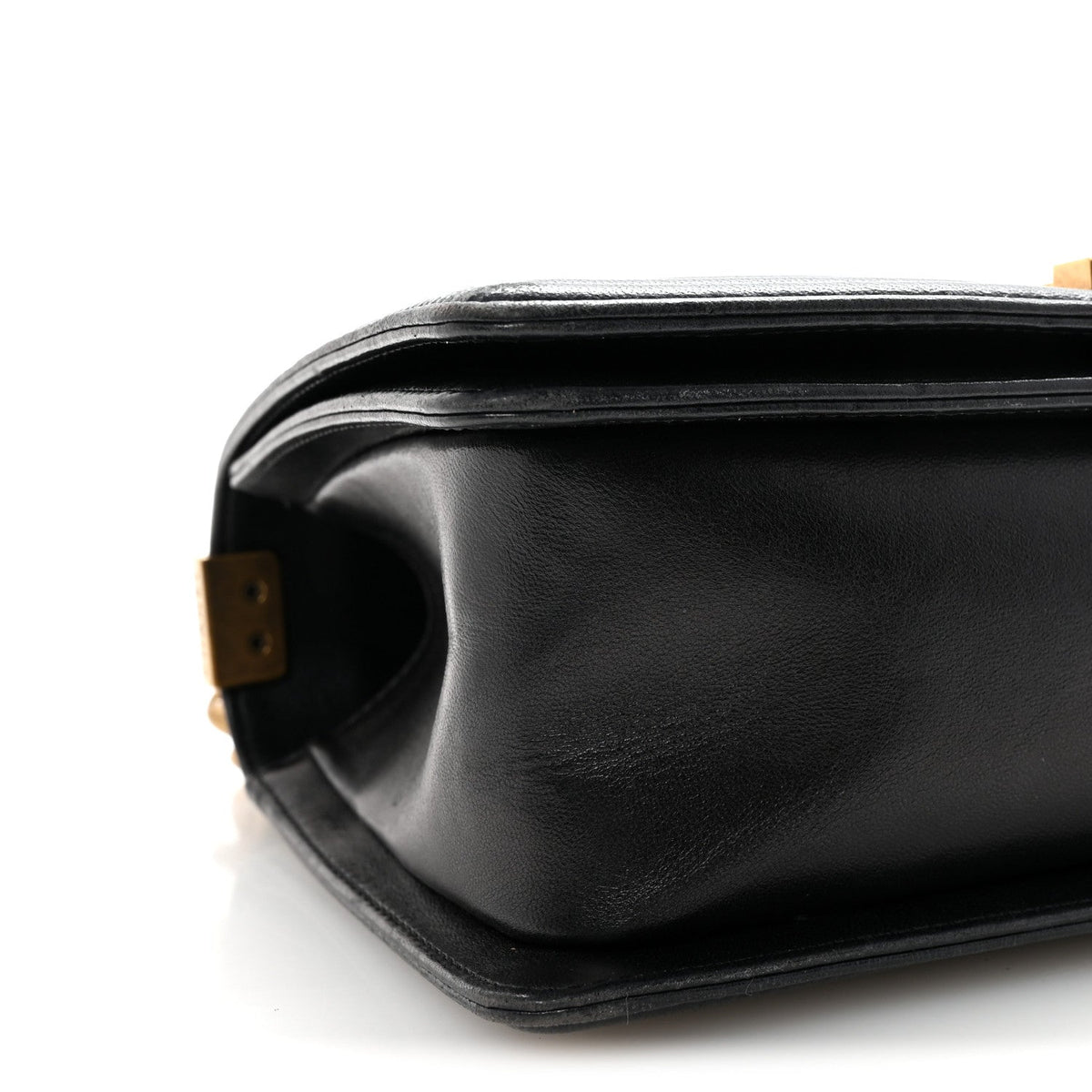 Lambskin Quilted Medium Boy Flap Black