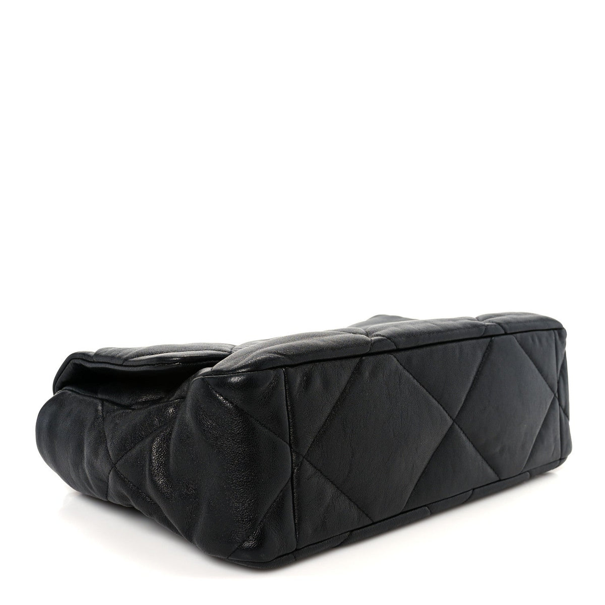 Goatskin Quilted Large Chanel 19 Flap Black