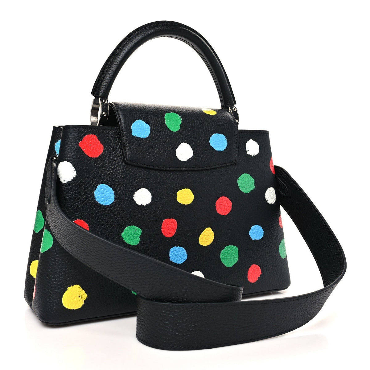 LV X YK Taurillon Capucines MM Black