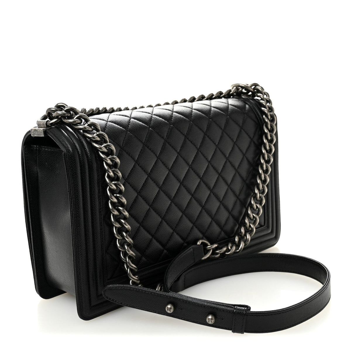 Caviar Quilted New Medium Boy Flap Black