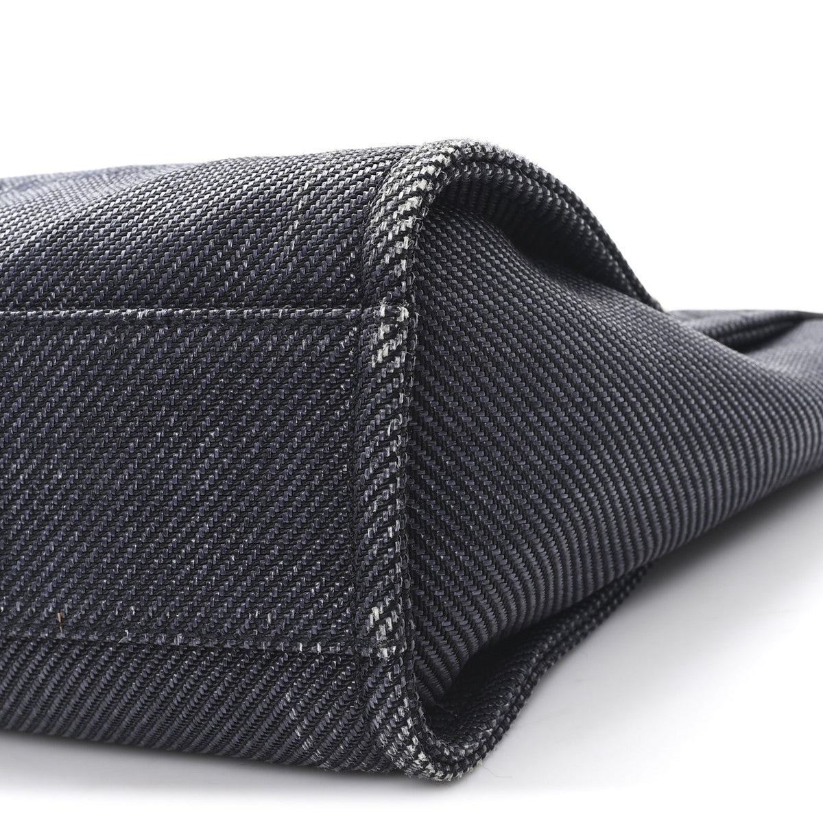 Mixed Fibers Calfskin Small Deauville Tote Black