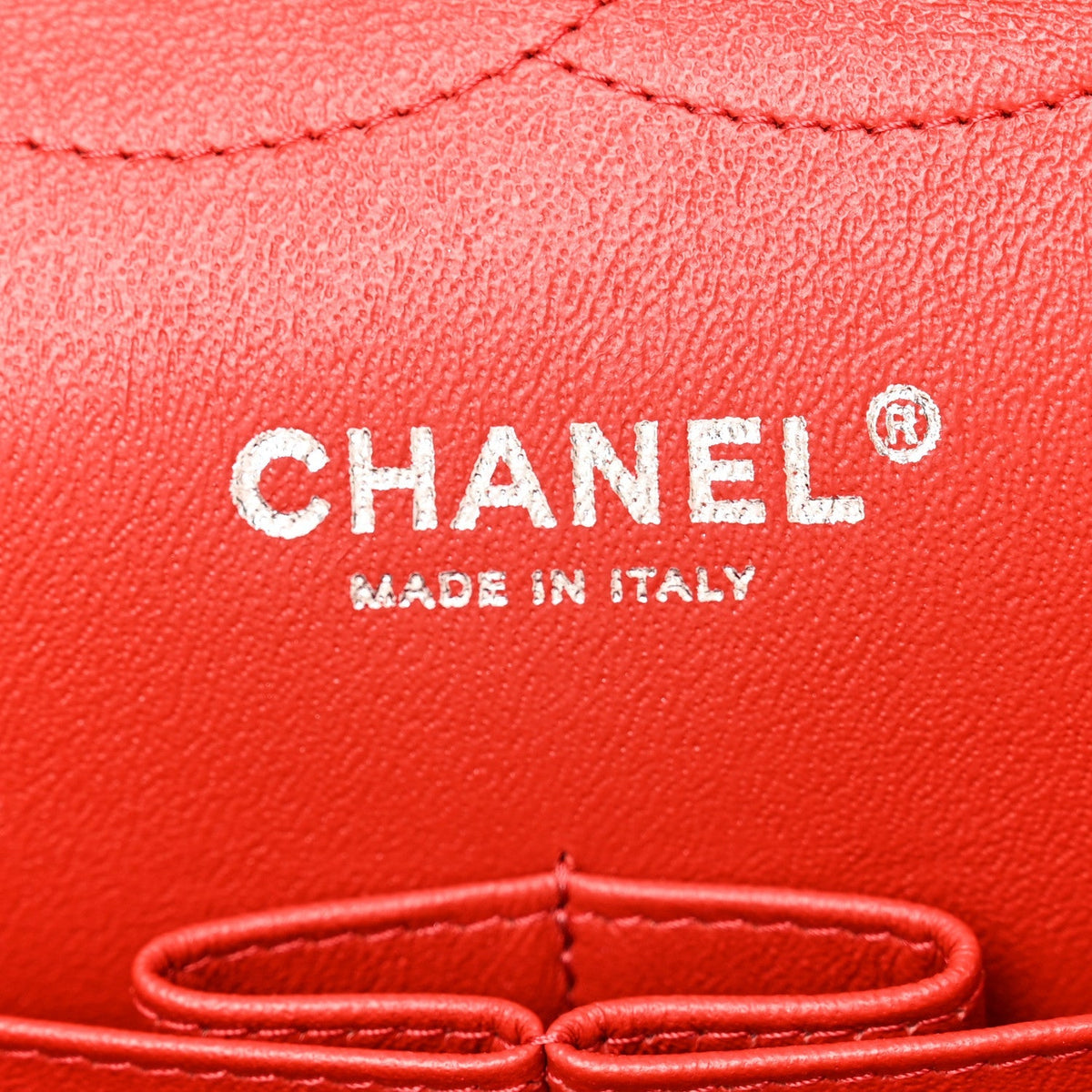 Lambskin Quilted Jumbo Double Flap Red