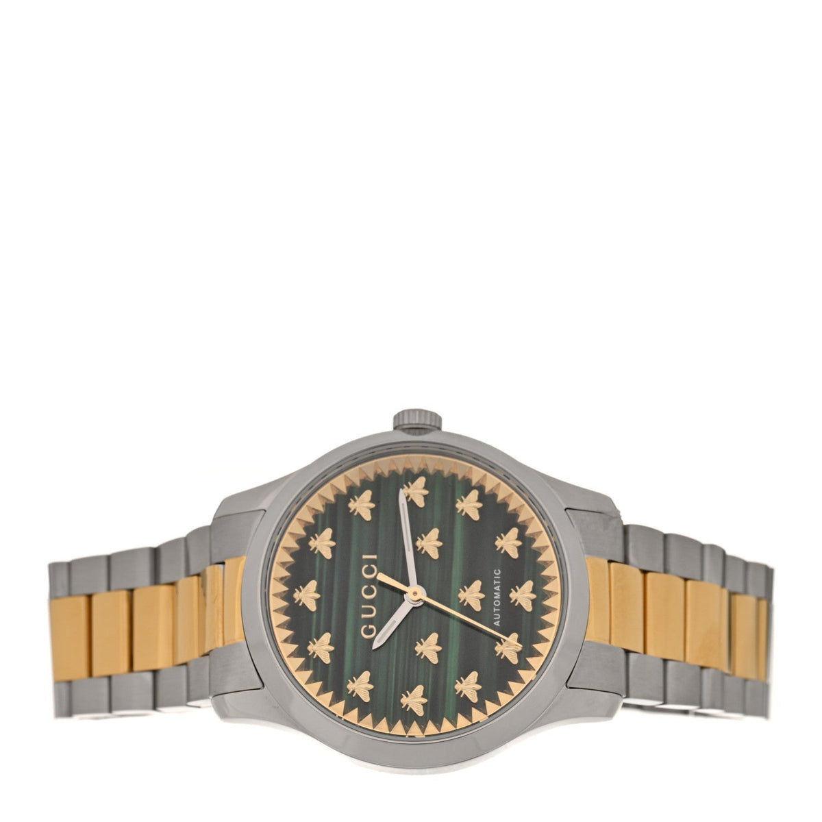 Stainless Steel Malachite 38mm G-Timeless Two Tone Bee Automatic Watch