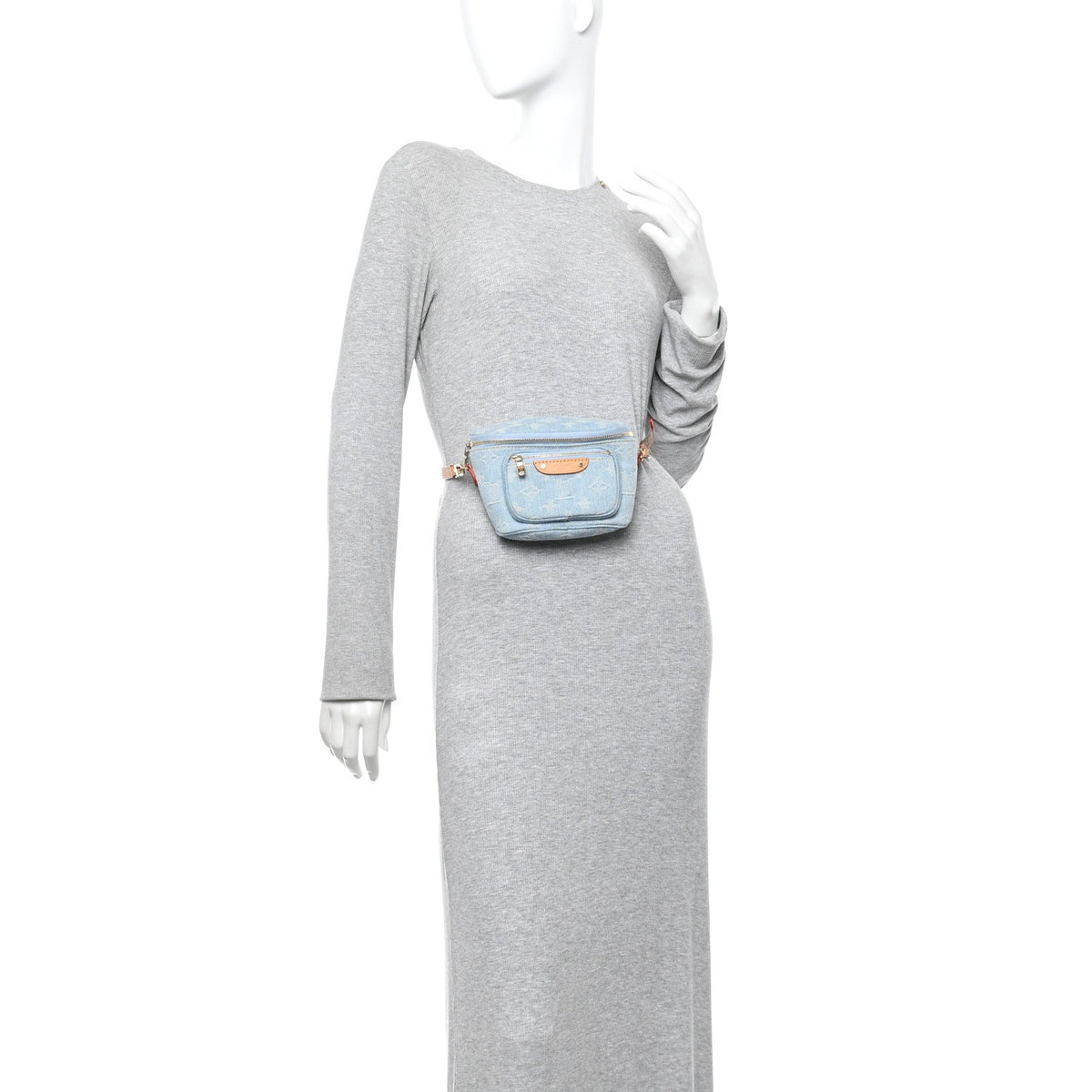 Monogram Denim Mini Bumbag Sky Blue