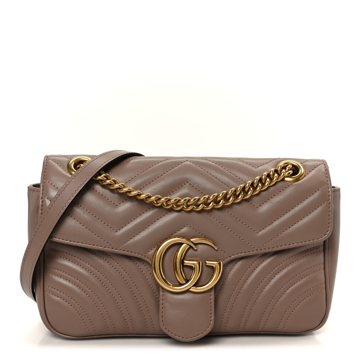 Calfskin Matelasse Small GG Marmont Shoulder Bag Porcelain Rose