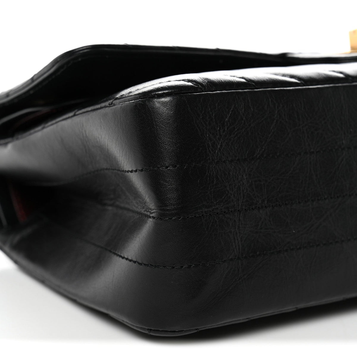 Aged Calfskin Chevron Quilted 2.55 Reissue 225 Flap Black