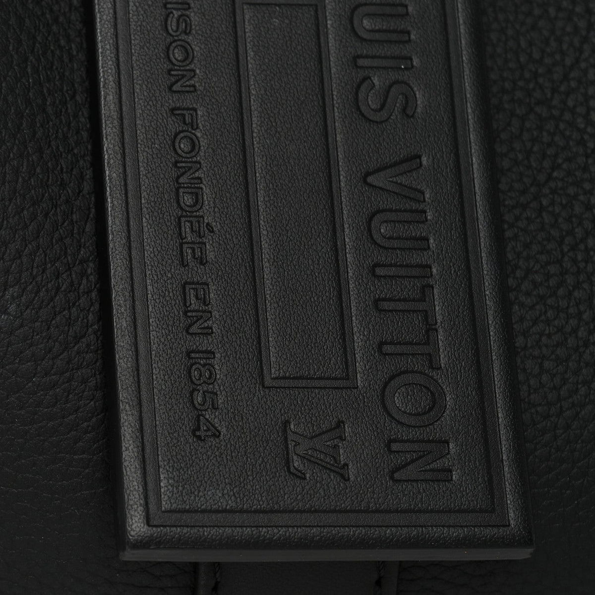 Grained Calfskin Aerogram City Keepall Black