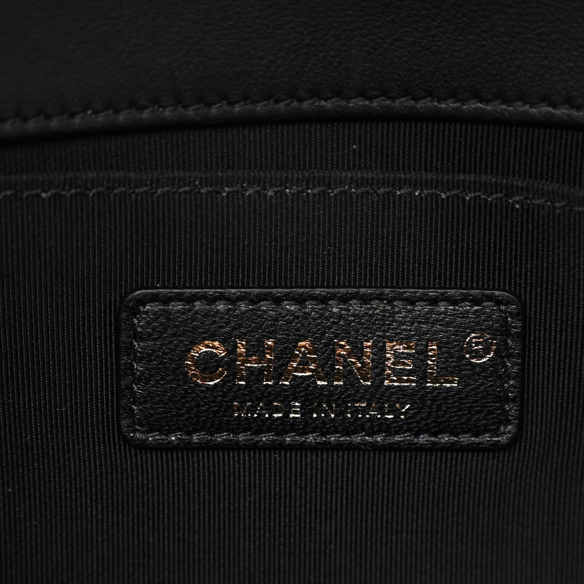 Lambskin Quilted Medium Boy Flap Black