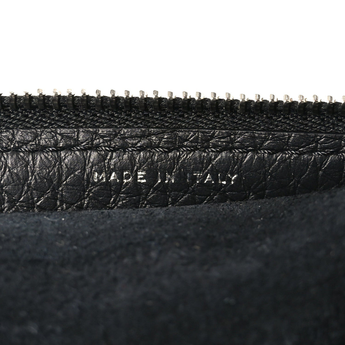 Grained Calfskin Large Slouchy Banana Bag Black