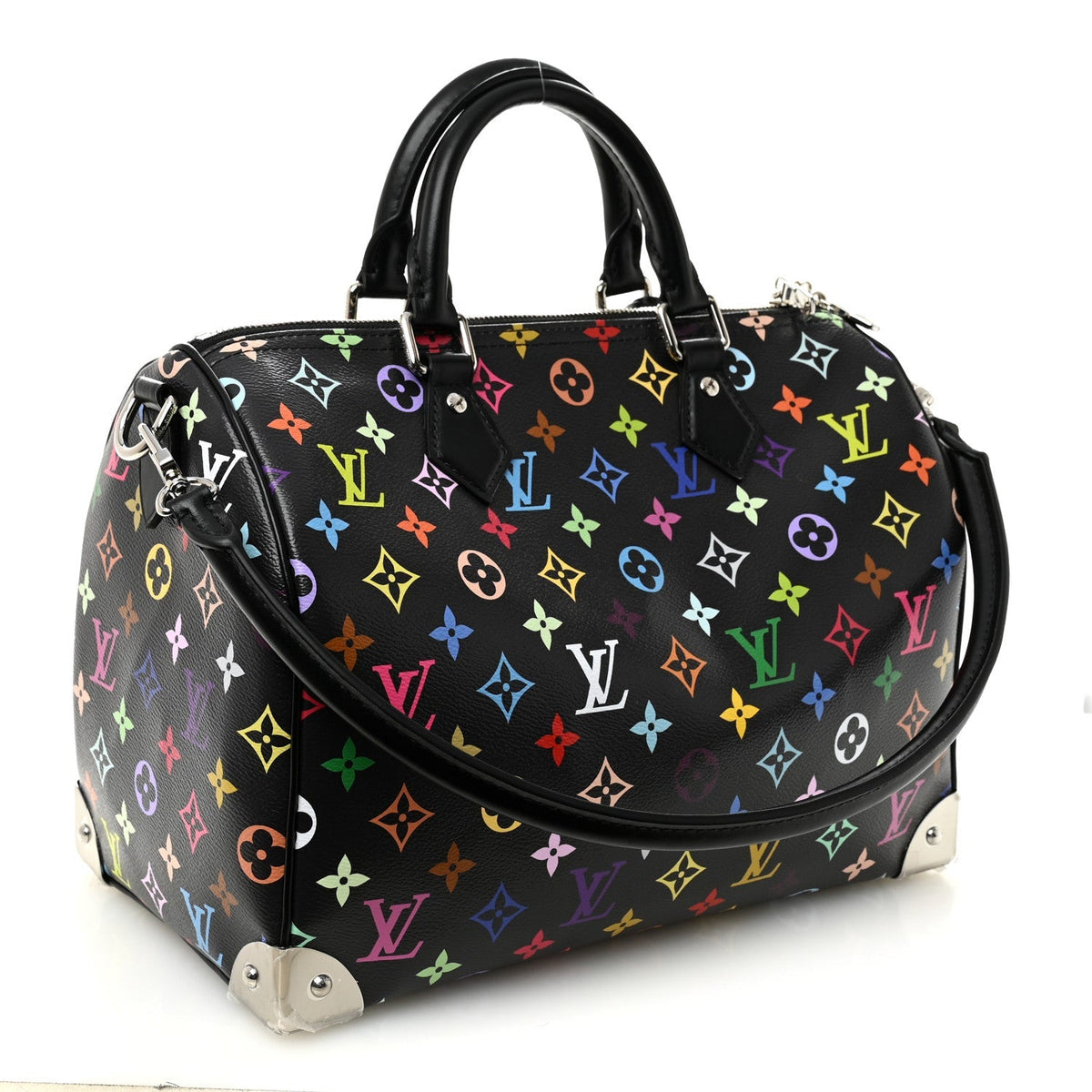 LV X TM Monogram Multicolor Speedy Soft 30 Black