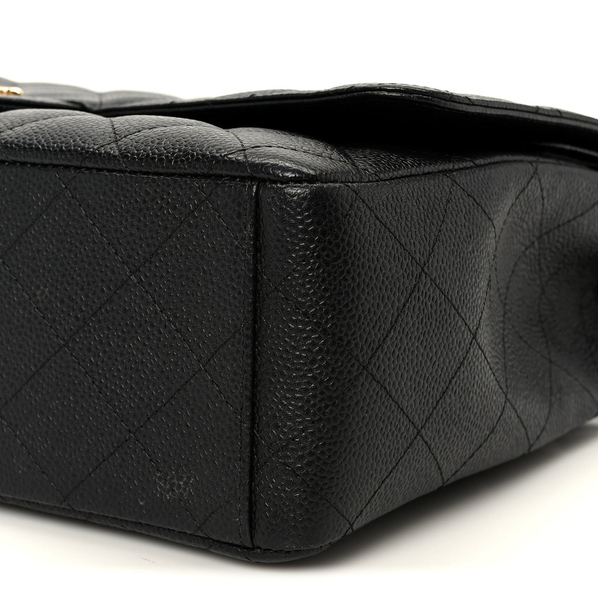 Caviar Quilted Maxi Double Flap Black