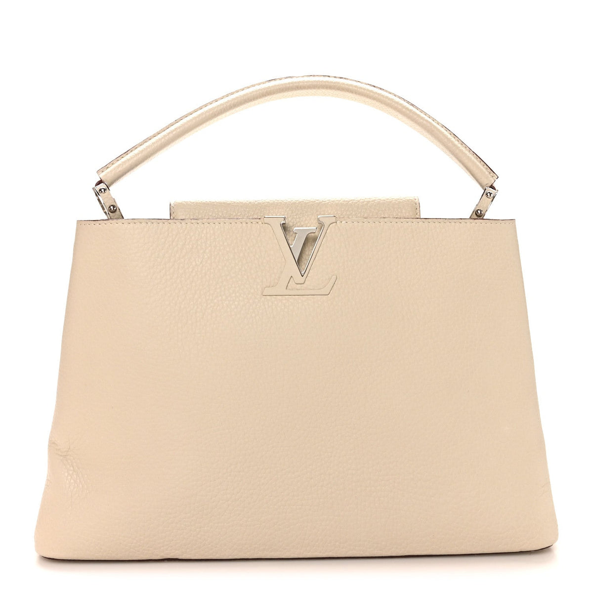 Taurillon Capucines MM Blanc Casse