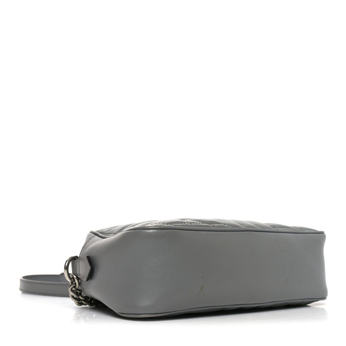 Calfskin Matelasse Aria Small GG Marmont Chain Shoulder Bag Deep Grey