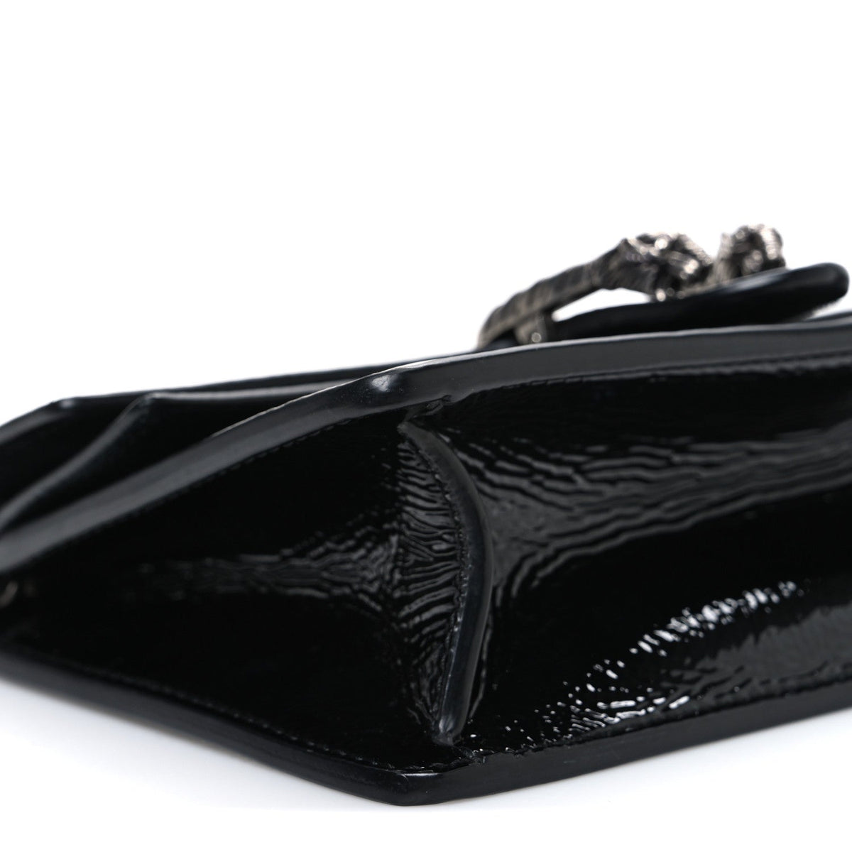 Crinkled Patent Mini Dionysus Shoulder Bag Black
