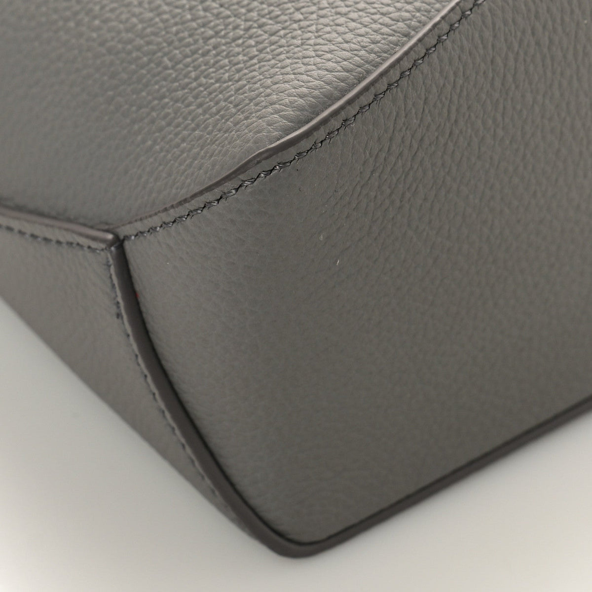Soft Grained Calfskin Mini Puzzle Edge Bag Gunmetal