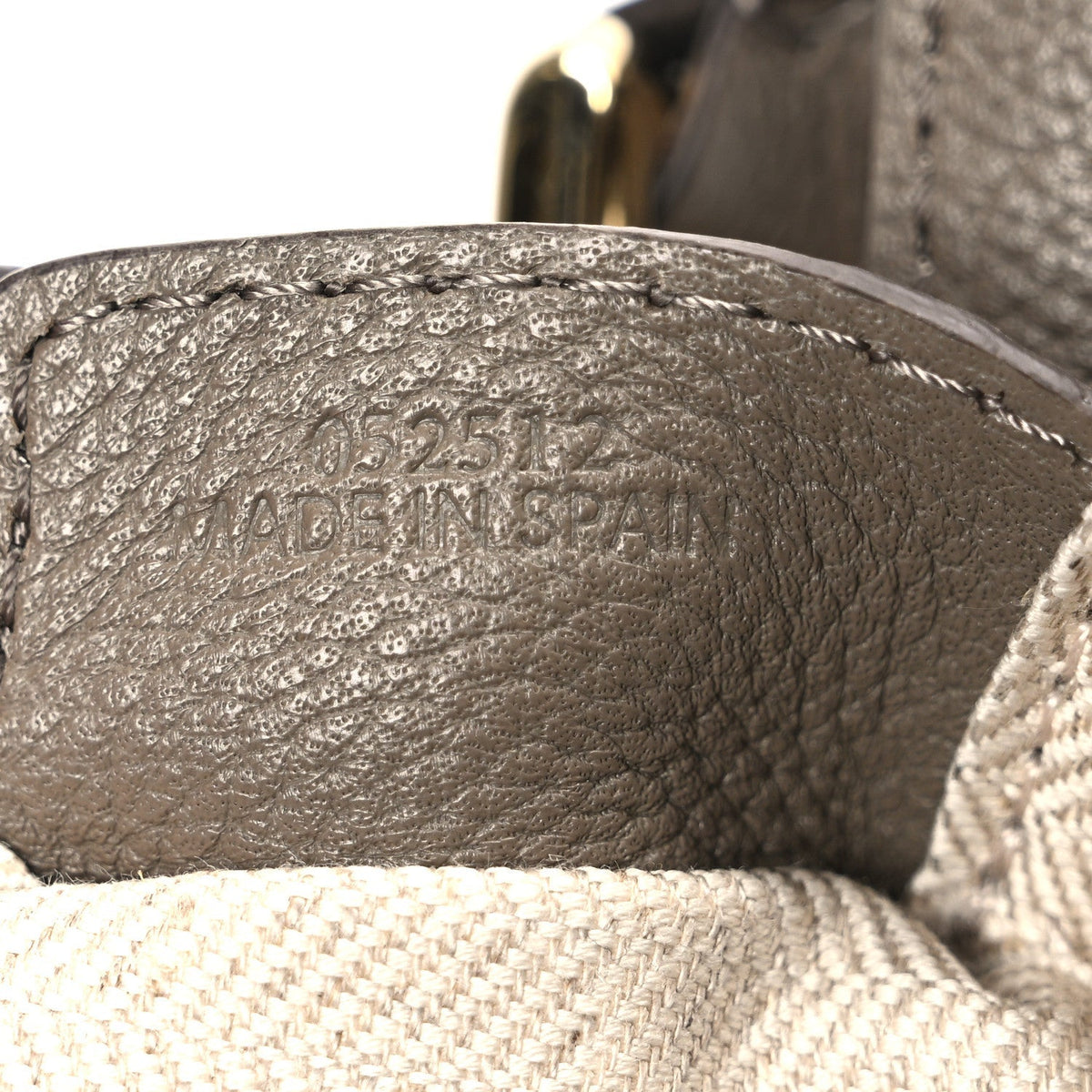 Soft Grained Small Puzzle Edge Bag Taupe