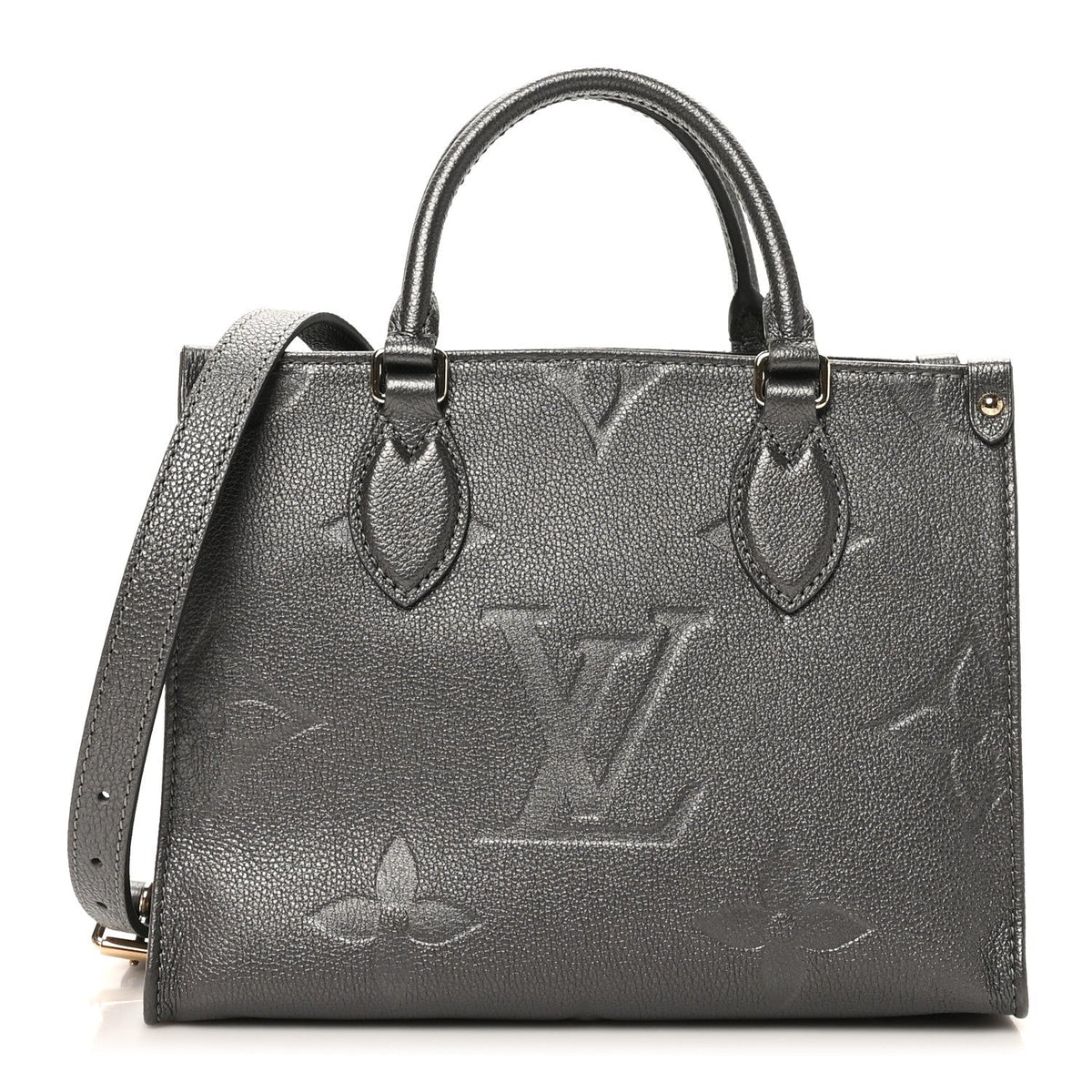 Metallic Empreinte Monogram Giant Onthego PM Gun Metal