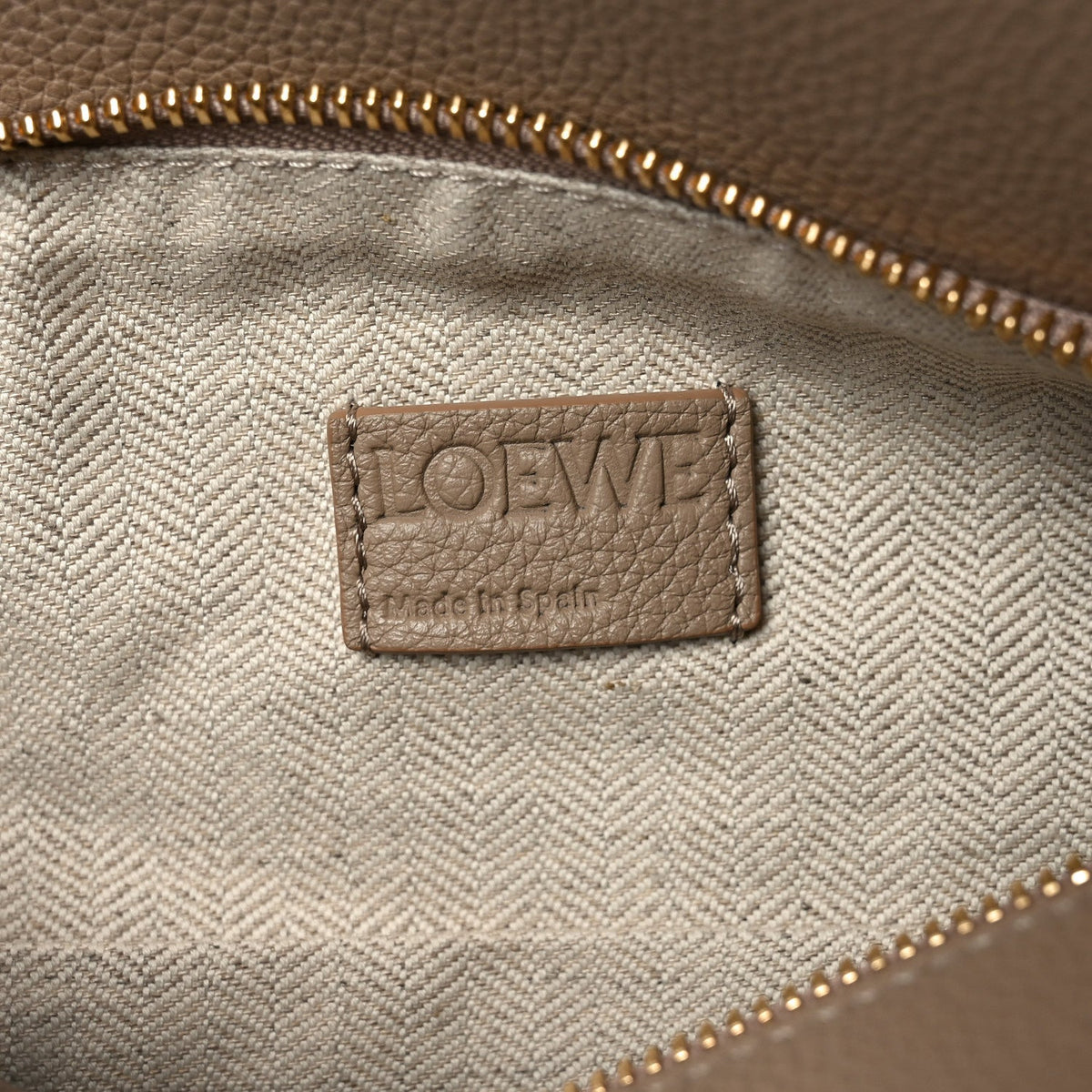 Grained Calfskin Small Puzzle Edge Bag Sand