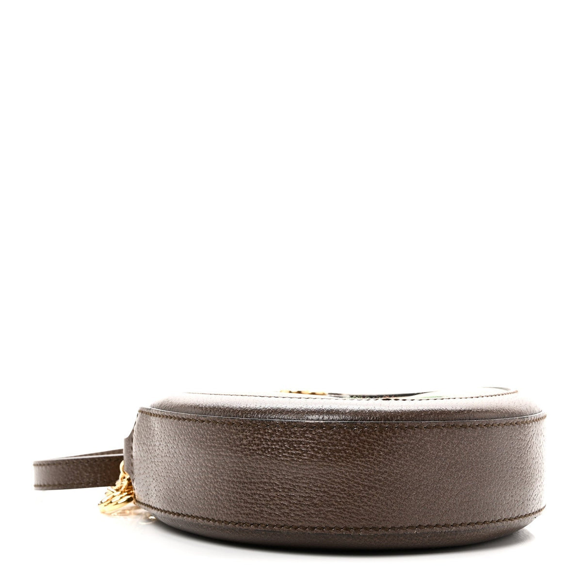GG Supreme Monogram Web Mini Ophidia Round Shoulder Bag Brown