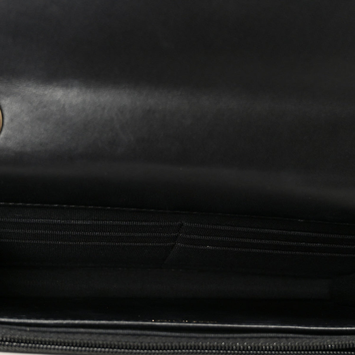Lambskin Quilted Trendy CC Wallet On Chain WOC Black