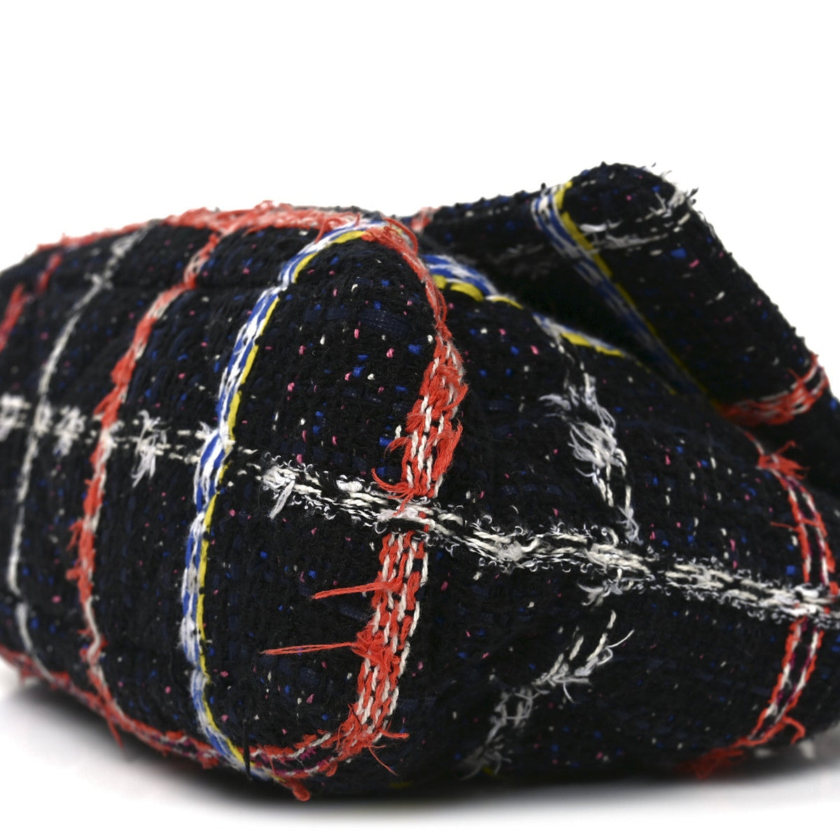 Tweed Quilted Large Chanel 19 Flap Black Orange Blue