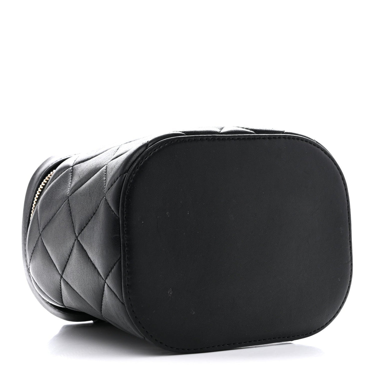 Lambskin Quilted Trendy Vanity Case Black