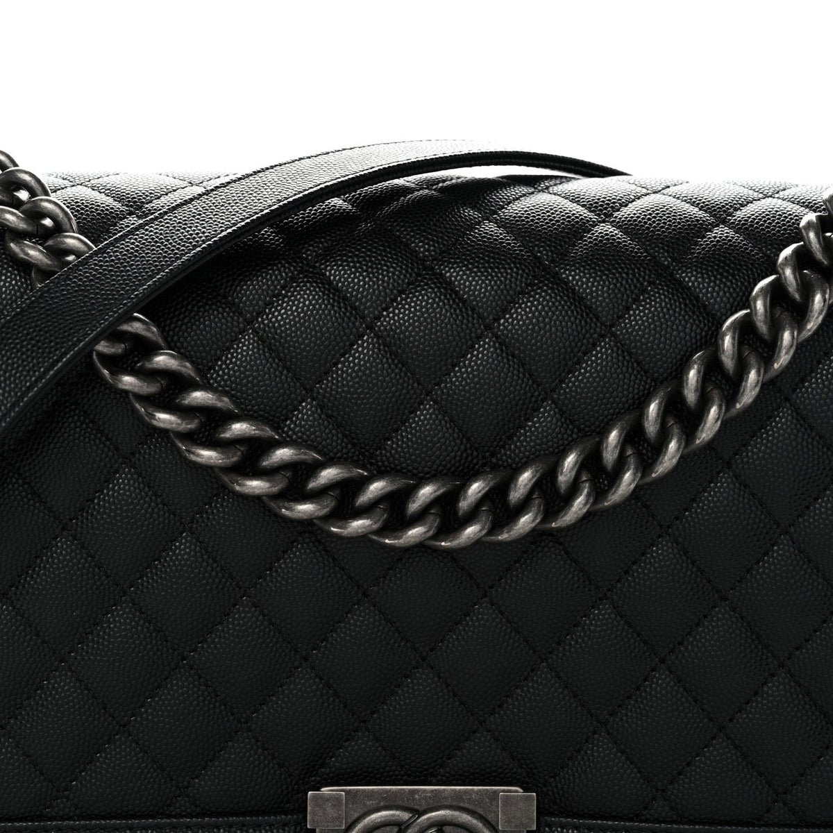 Caviar Quilted New Medium Boy Flap Black