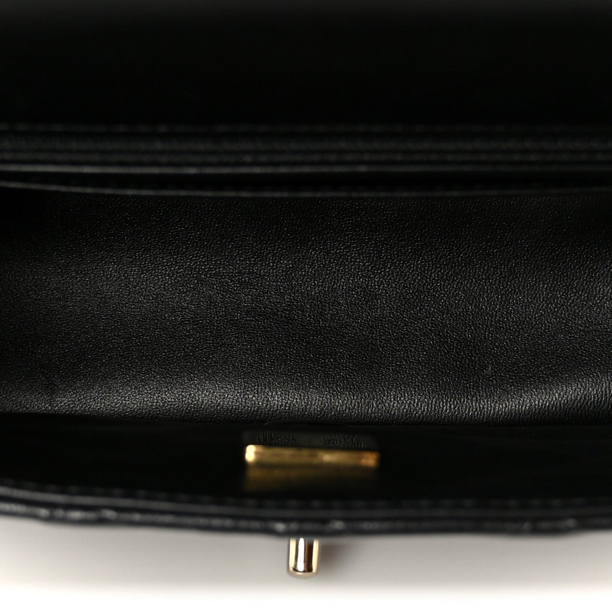 Lambskin Quilted Mini Square Flap Black