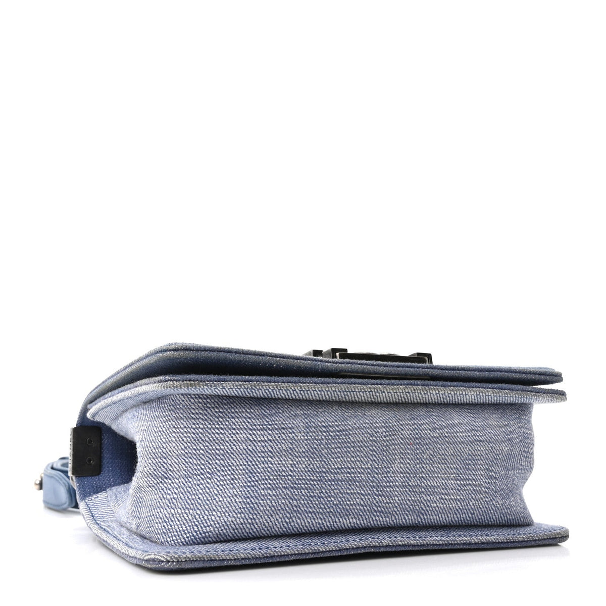 Denim Chevron Small Boy Flap Light Blue