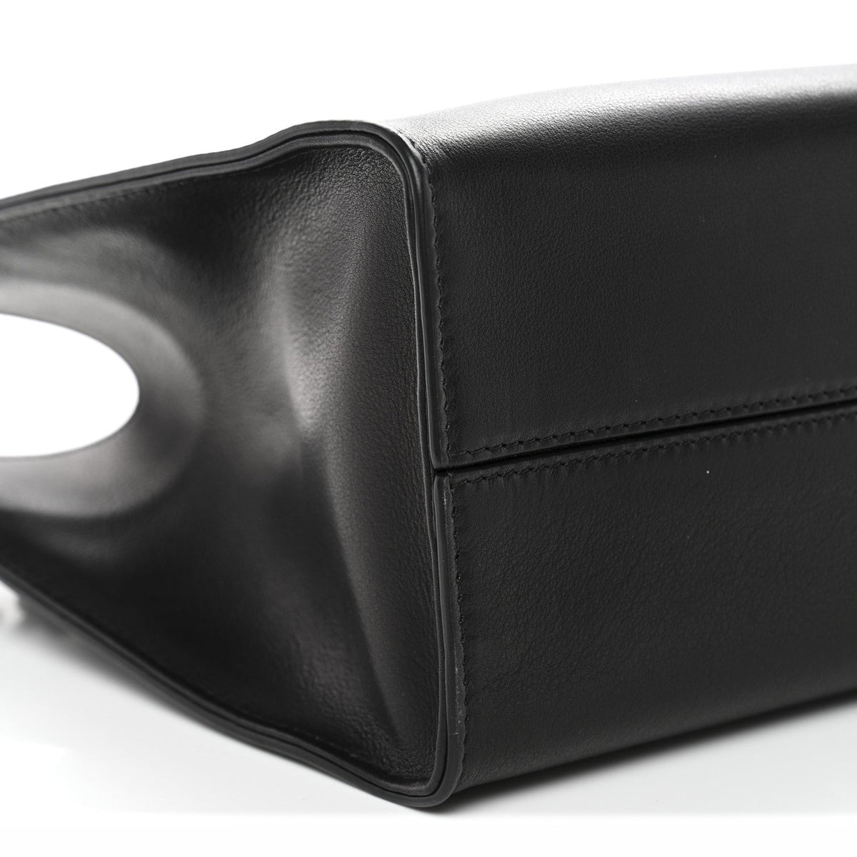 Polished Saddle Calfskin Small Alexia Bag Black
