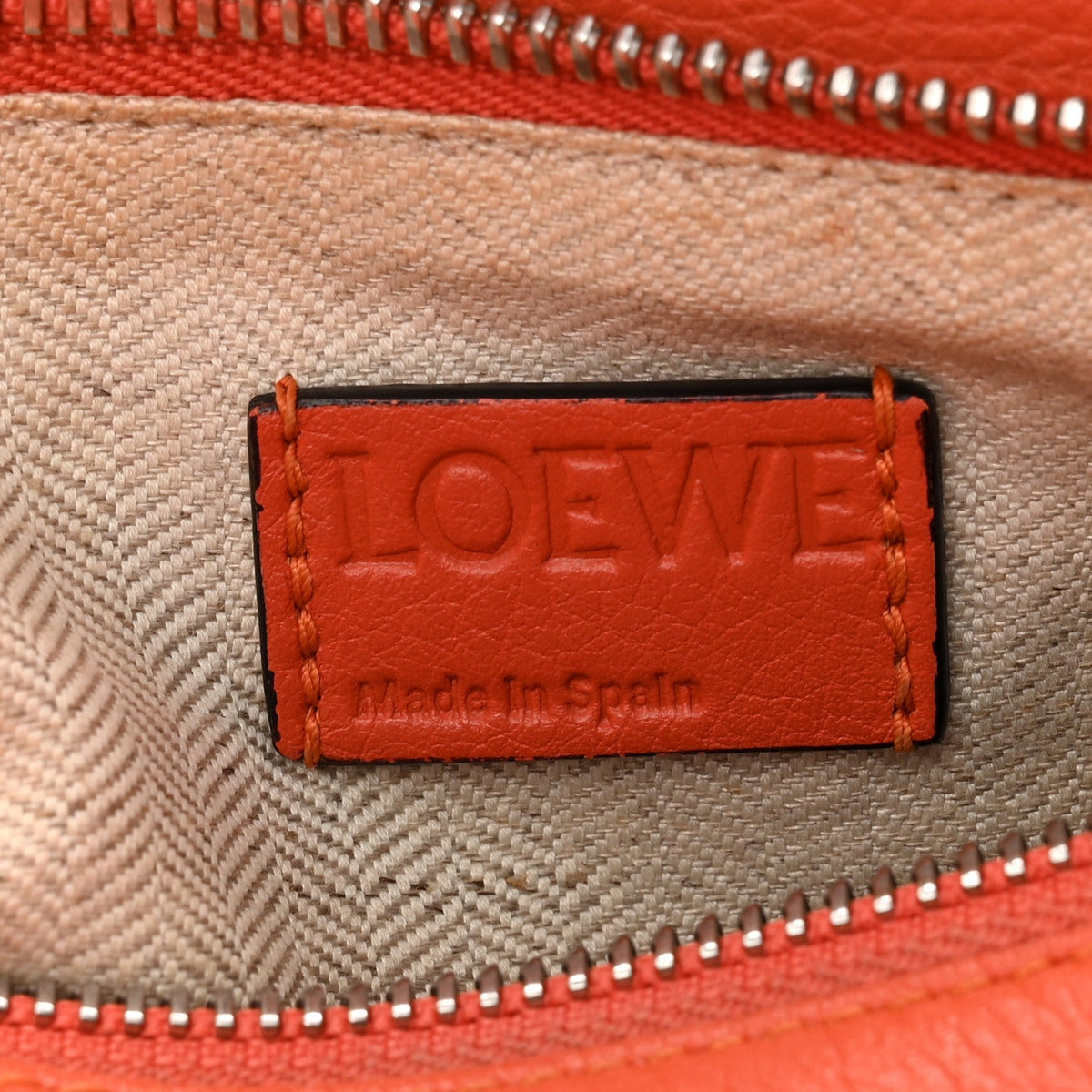 Grained Calfskin Small Puzzle Bag Orange