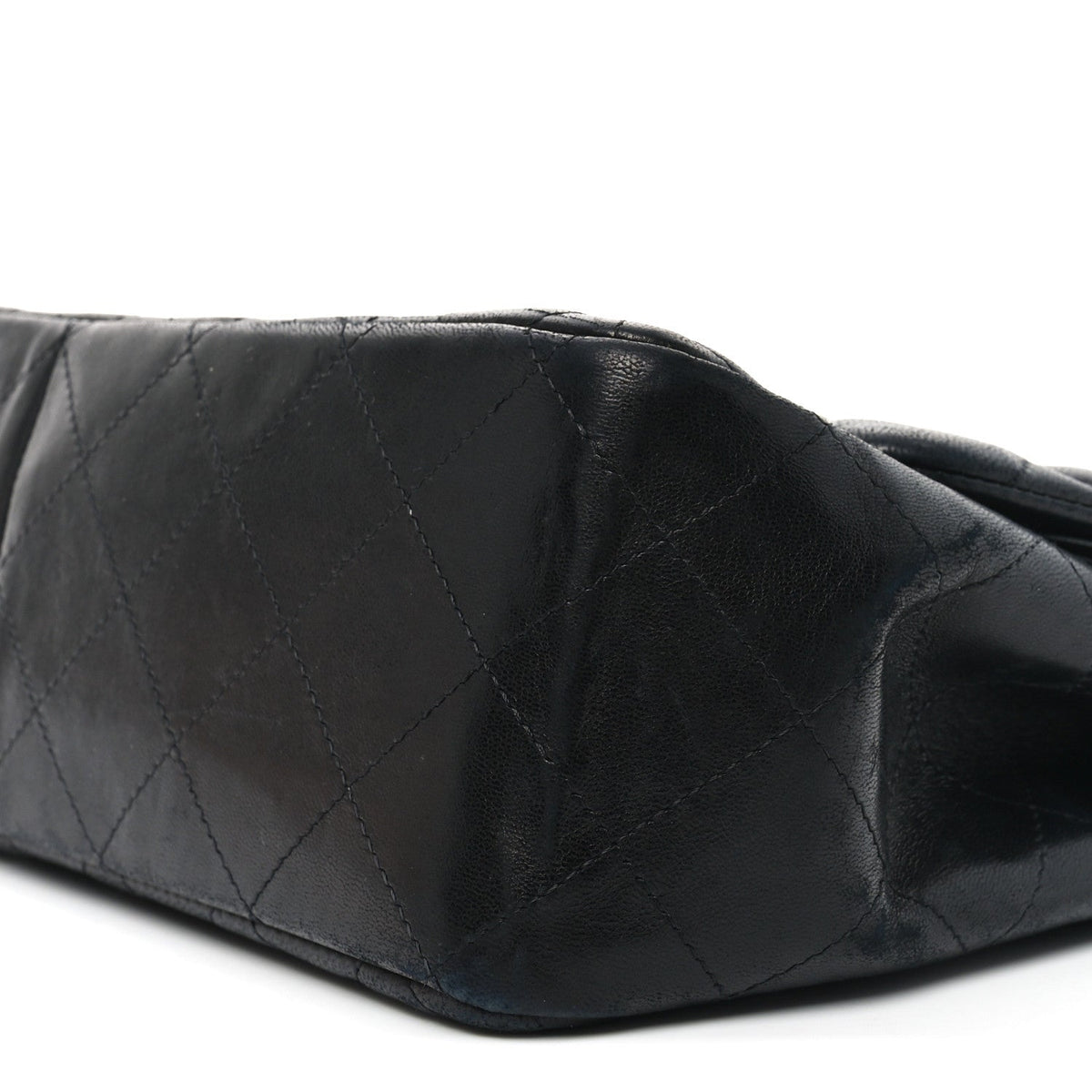 Lambskin Quilted Jumbo Double Flap So Black