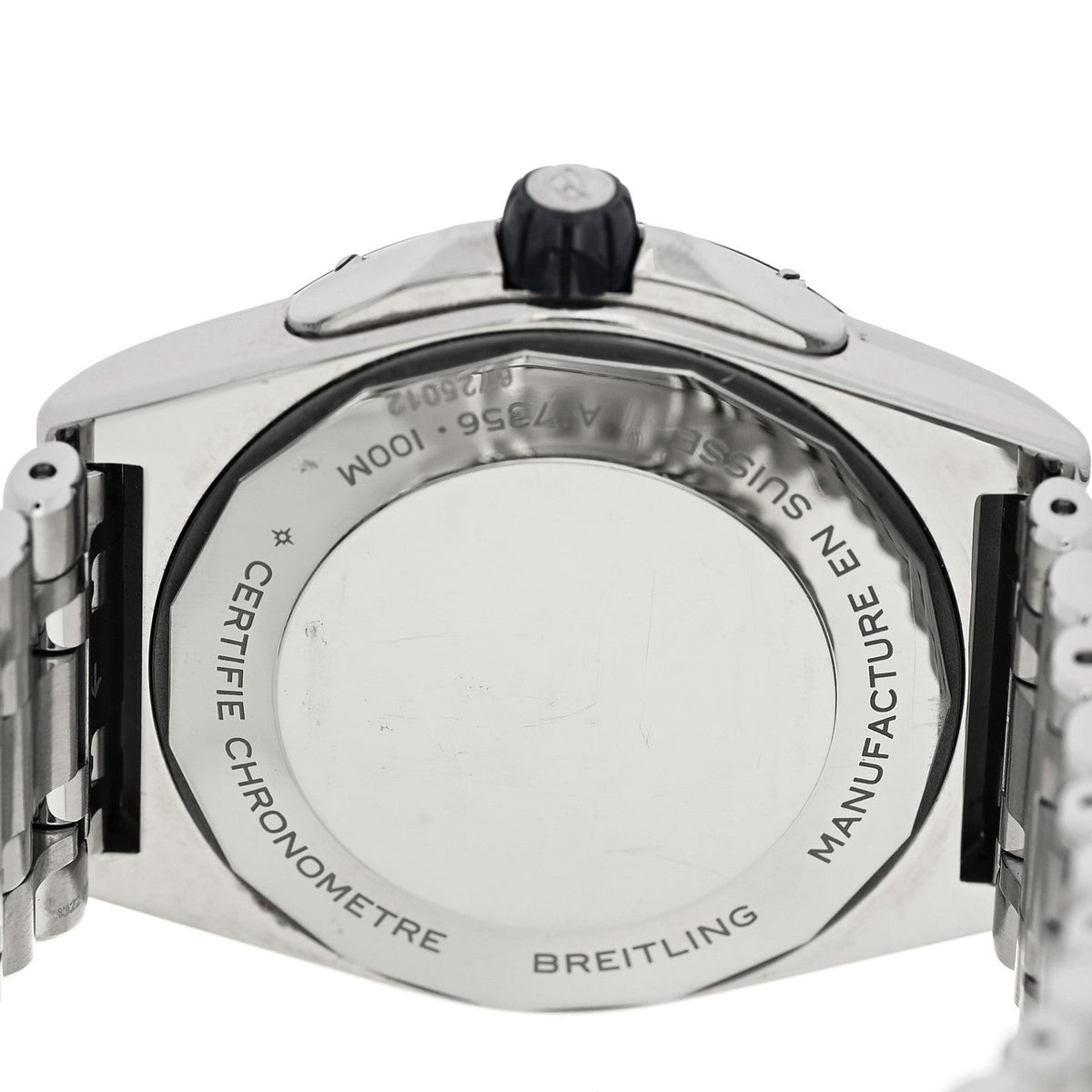 Stainless Steel Diamond Bezel 38mm Chronomat Automatic Watch Ice Blue A17356