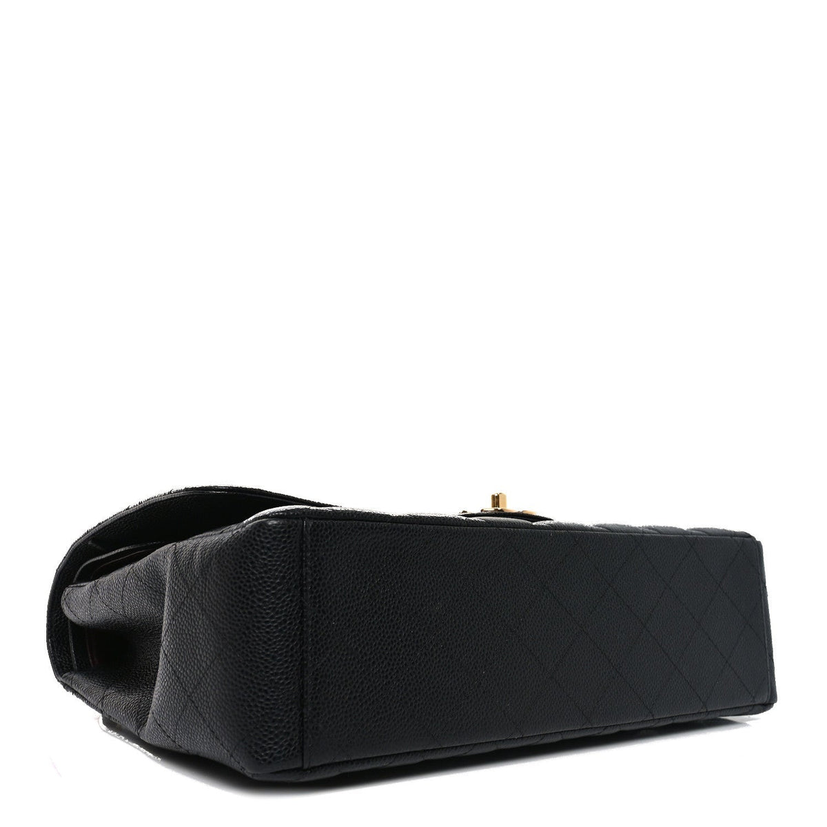 Caviar Quilted Maxi Double Flap Black