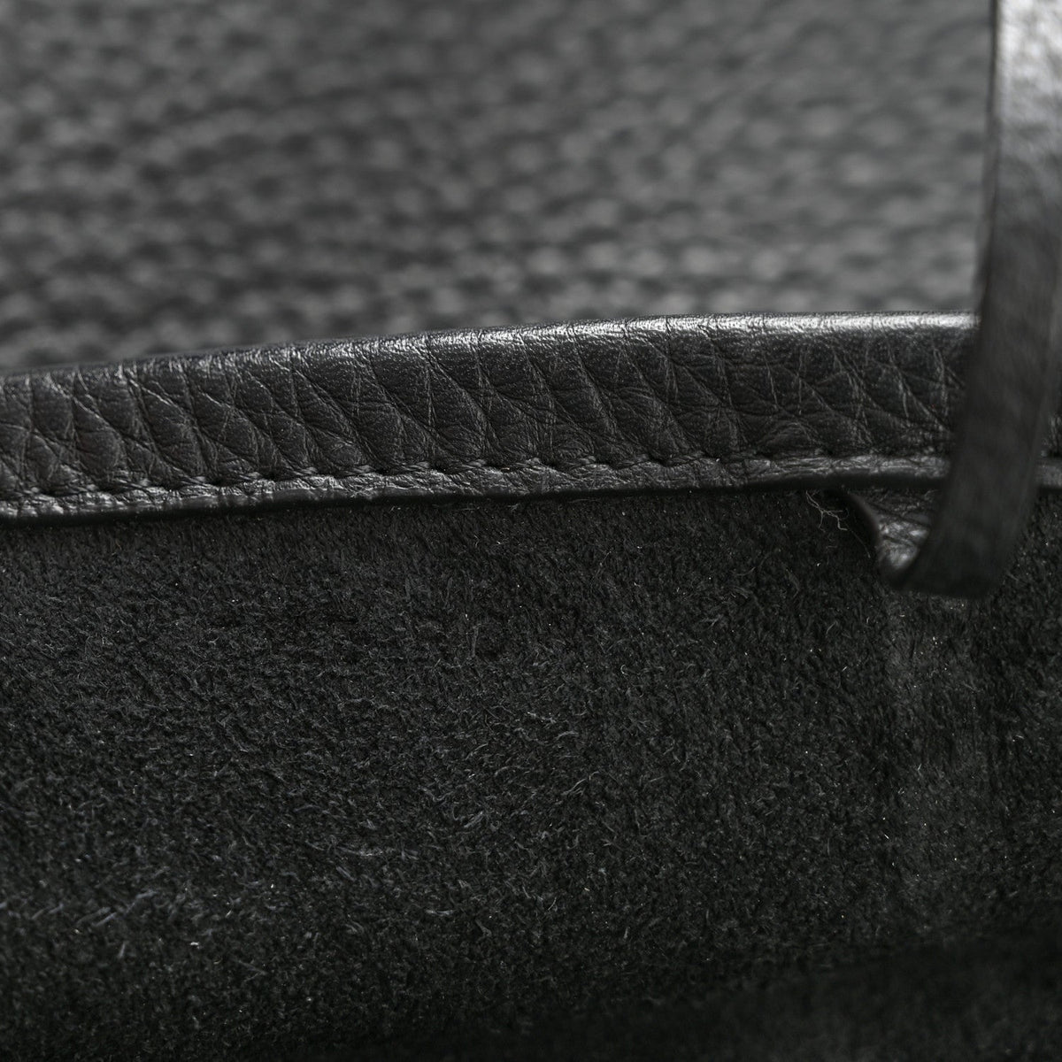 Grained Calfskin Medium N/S Park Tote Black