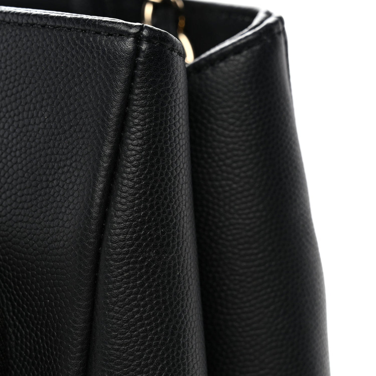 Caviar Quilted Small Business Affinity Shopping Bag Black